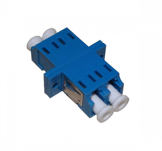Adaptador copla fibra LC-LC monomodo azul, Clickbox
