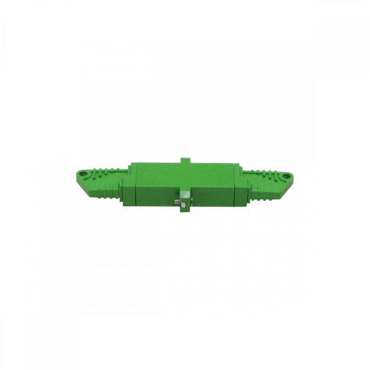 Adaptador copla fibra óptica verde/APC SM Clickbox