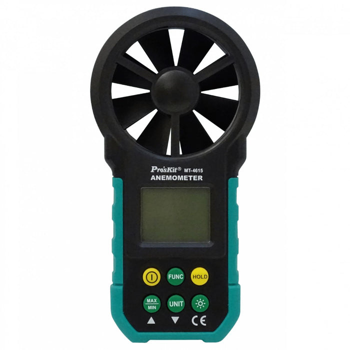 Anemómetro Digital PROSKIT con Batería de 9V, Clickbox