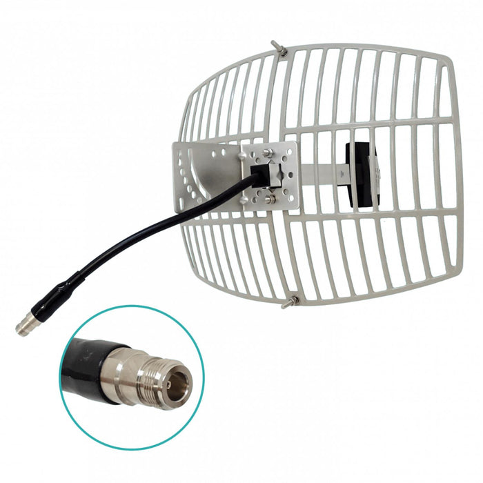 Antena Grilla 15dBi 2,4-2,48GHz N-H-30cm Clickbox