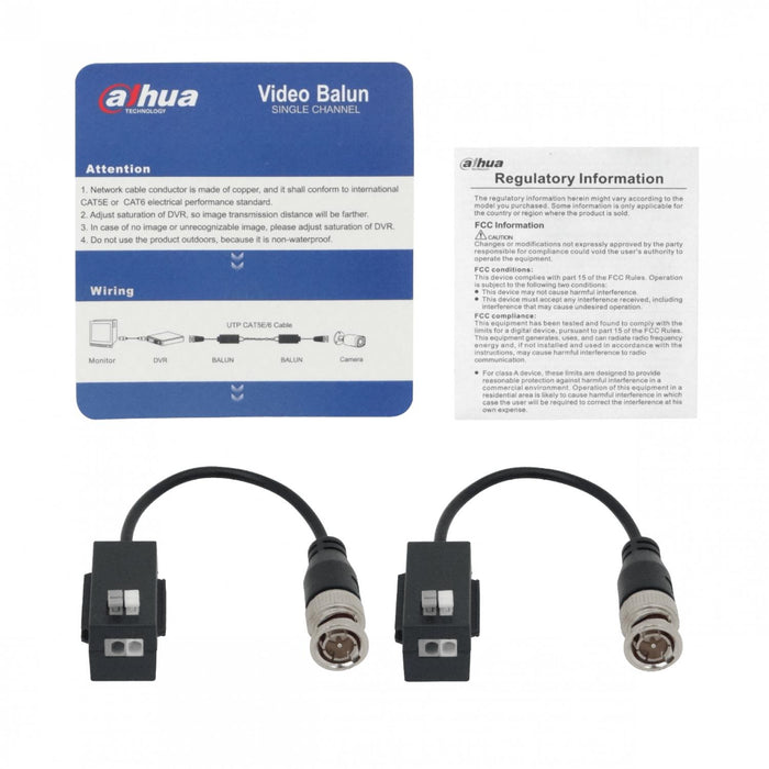 Balun de Video Pasivo 4K para CCTV DAHUA Clickbox