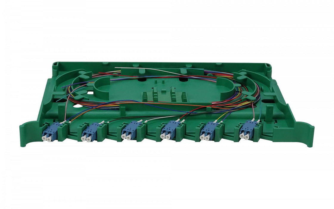 Bandeja 12-LC/UPC para ODF con pigtails-SM y Clickbox