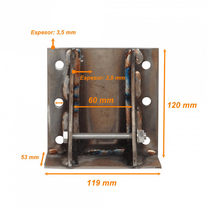 Base Anclaje Mastil Piso-Muro Resistente MAST-BA Clickbox