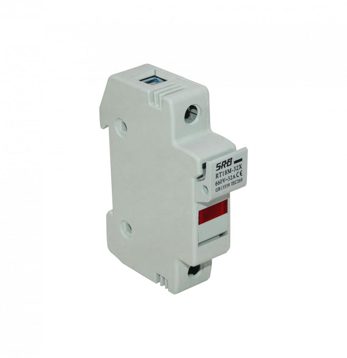 Base para Fusible Cilindrico en Riel Din Clickbox