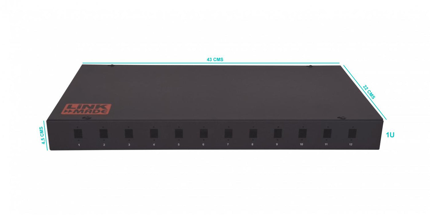 Cabecera Fibra Óptica 24-LC 1U LINKMADE Clickbox