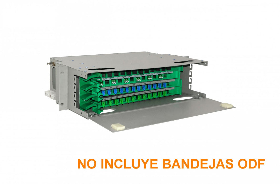 Cabecera ODF 3U-Rack Metálica para 4 Clickbox