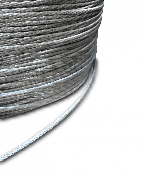 Cable de acero zincado 3mm 7x7 resistente y Clickbox