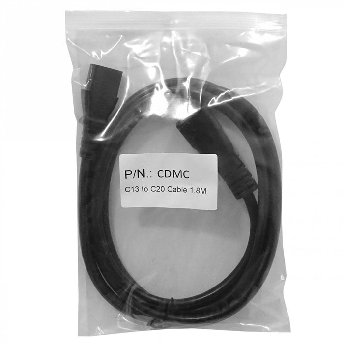 Cable de Alimentación C13-Hembra a C20-Macho Clickbox