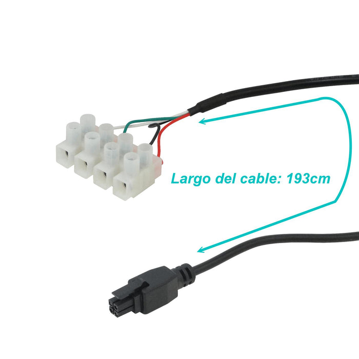 Cable de alimentación TELTONIKA Microfit-2x2 con Clickbox