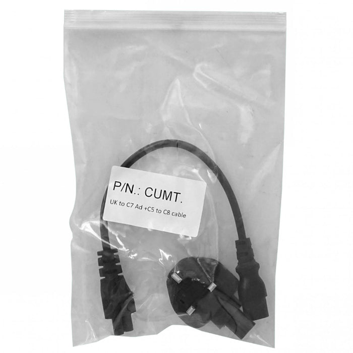 Cable de alimentación UK-Macho/C7-Hembra + Cable Clickbox