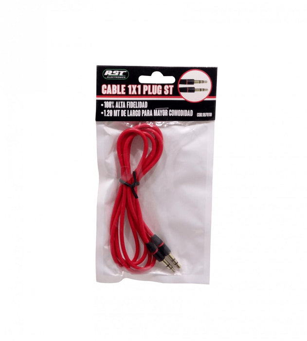 Cable de Audio 3,5mm Macho a Macho 1,2m Clickbox