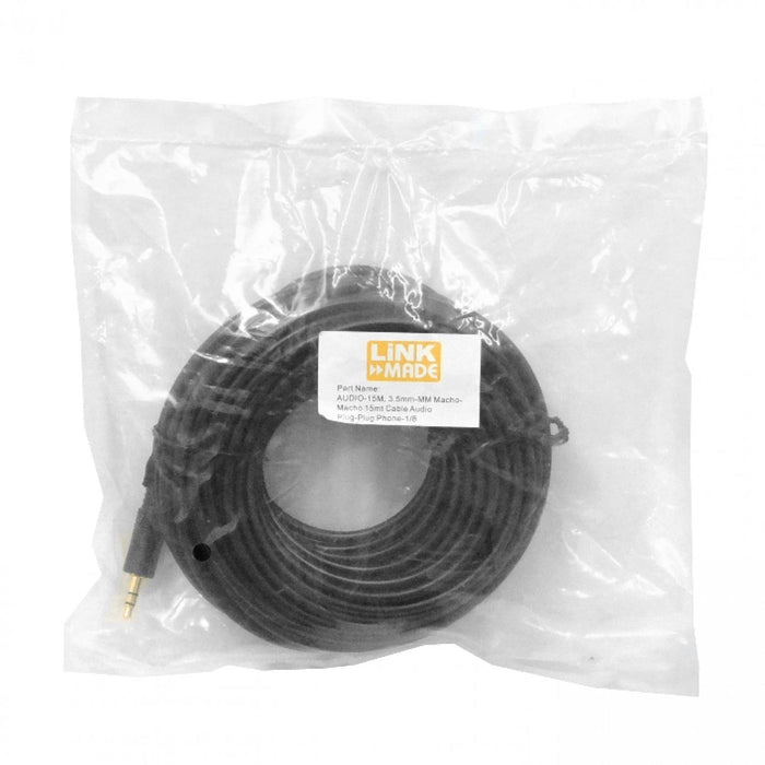 Cable de Audio 3,5mm-MM Macho-Macho 15m Clickbox