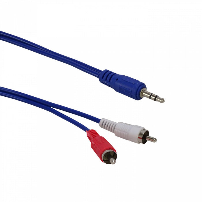 Cable de audio macho a macho 3,5mm a 2-RCA de 5 Clickbox