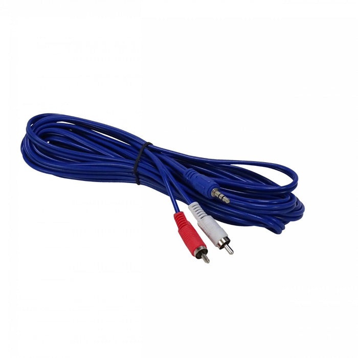 Cable de audio macho a macho 3,5mm a 2-RCA de 5 Clickbox
