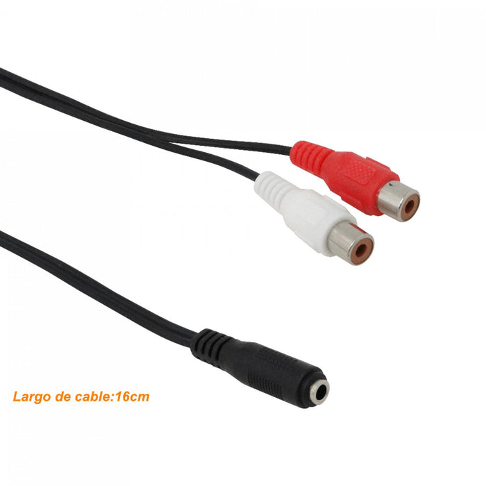 Cable de audio y video 3,5mm-H a 2-RCA-H Clickbox