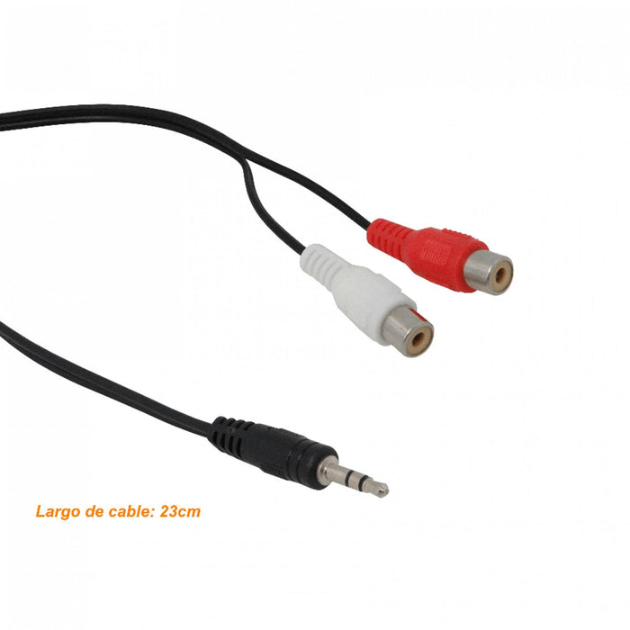Cable de Audio y Video 3,5mm-M a 2-RCA-H Clickbox