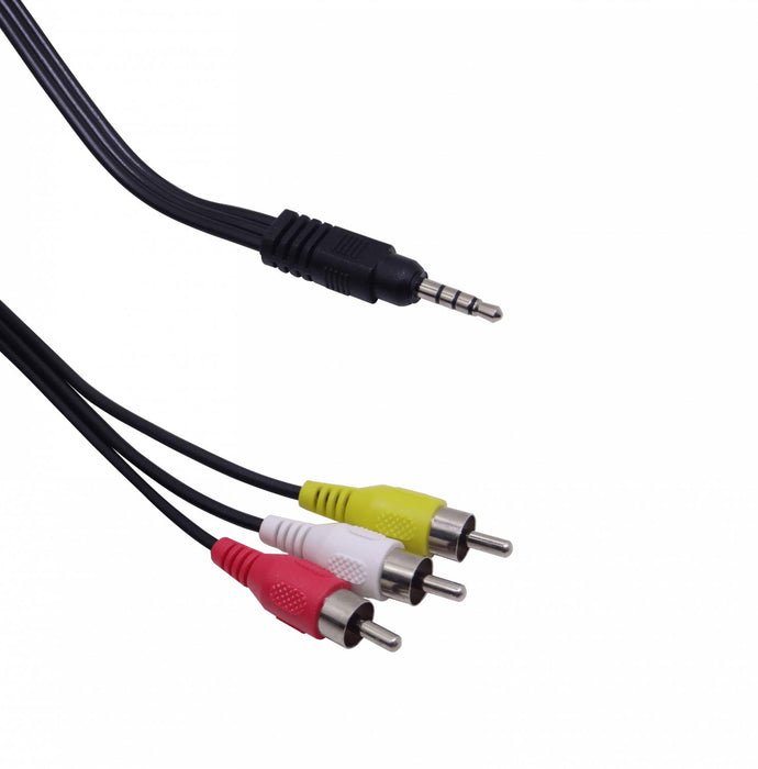 Cable de Audio y Video 3,5mm-M a 3-RCA-M Clickbox