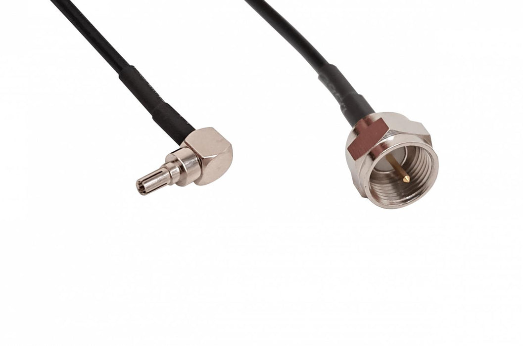 Cable coaxial CRC9-M-90º a F-Macho RG174 Clickbox