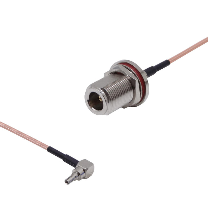 Cable coaxial N-Hembra CRC9 13-cm para conexiones Clickbox