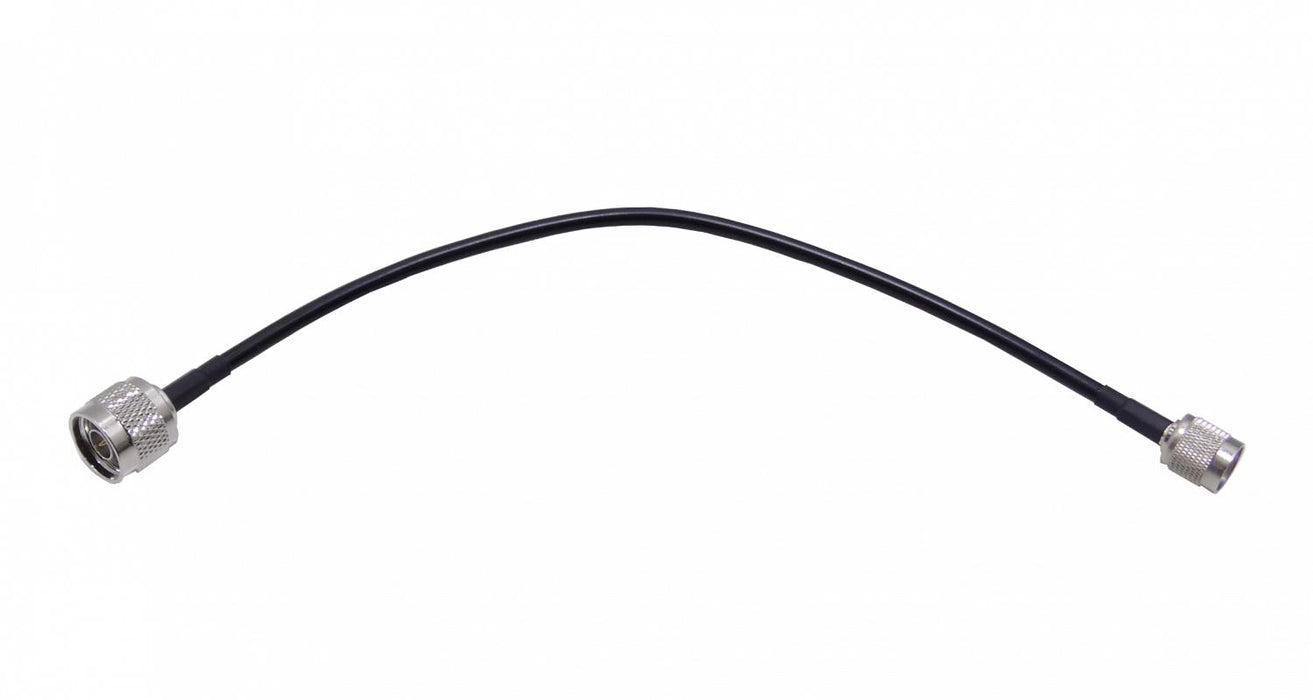 Cable Coaxial Negro 30cm RPTNC-Macho N-Macho Clickbox