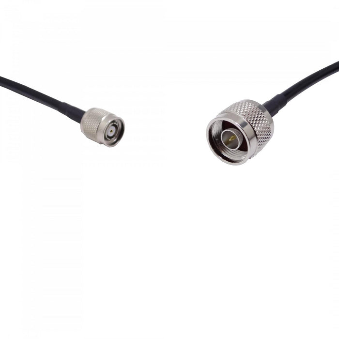 Cable Coaxial Negro 30cm RPTNC-Macho N-Macho Clickbox