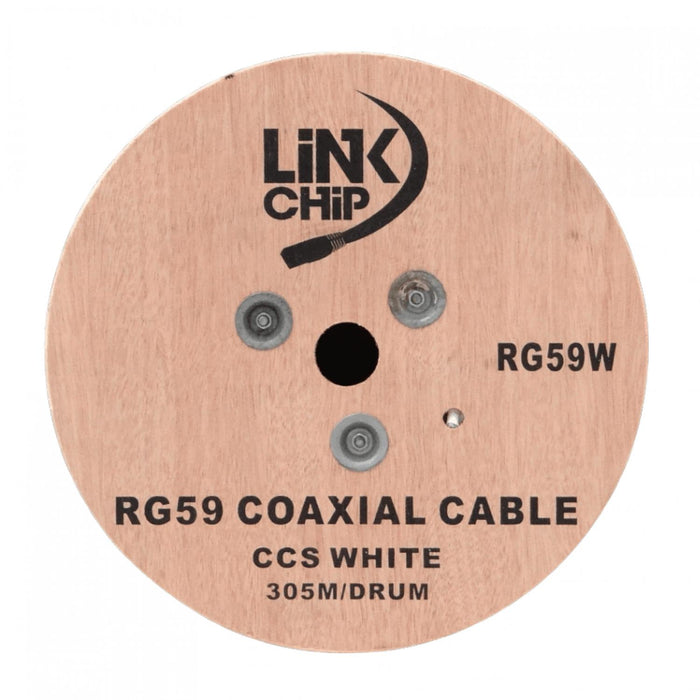 Cable Coaxial RG59 Blanco 305m Clickbox