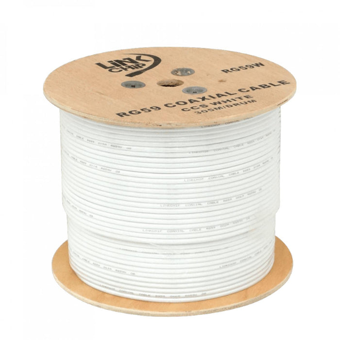 Cable Coaxial RG59 Blanco 305m Clickbox