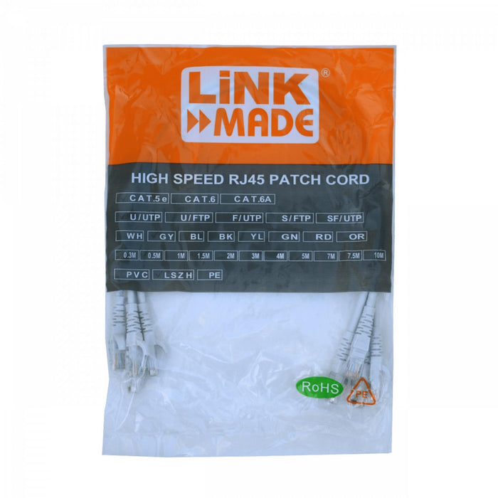 Cable de conexión Cat5e inyectado de 50 cm, gris Clickbox