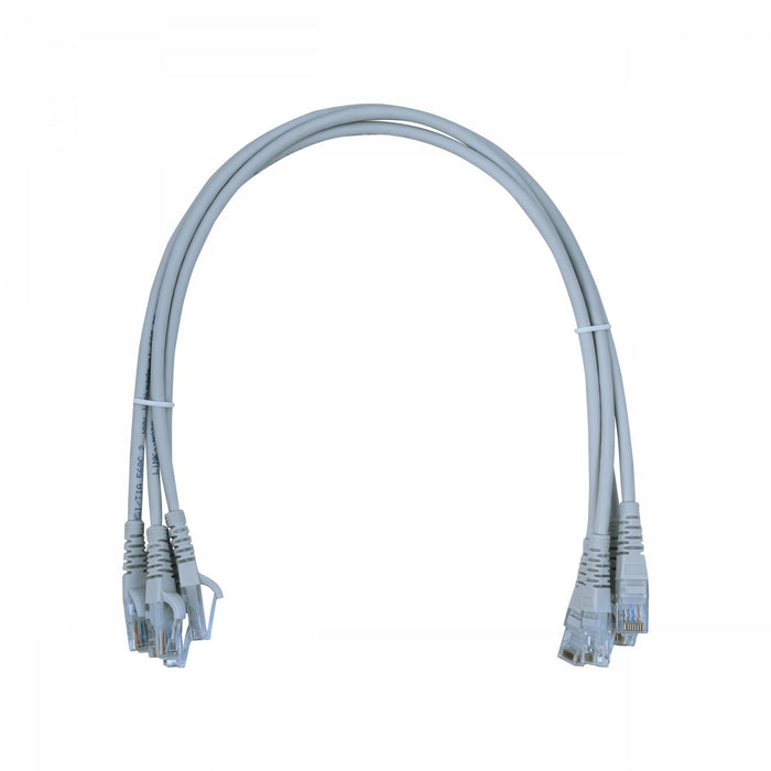 Cable de conexión Cat5e inyectado de 50 cm, gris Clickbox