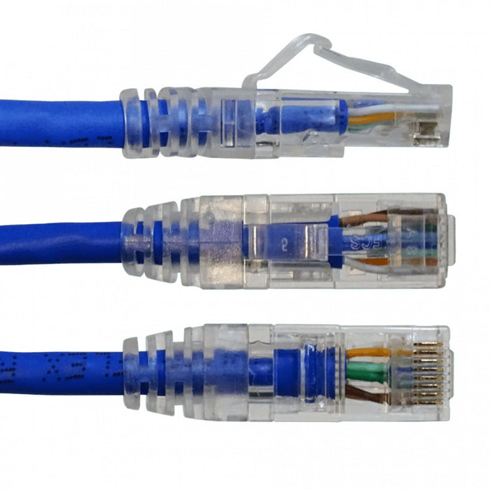 Cable de conexión Cat6 de 0,5 metros azul U/UTP Clickbox