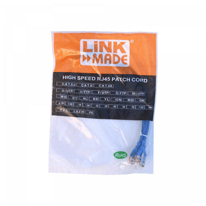 Cable de conexión Cat6A U/FTP azul de 0,3 metros Clickbox