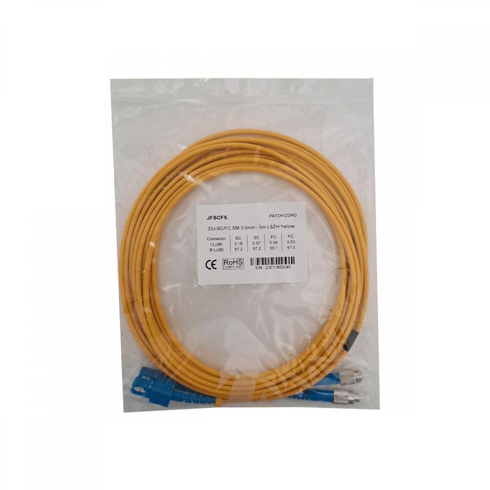 Cable de conexión SC-FC monomodo SM duplex de 5 Clickbox