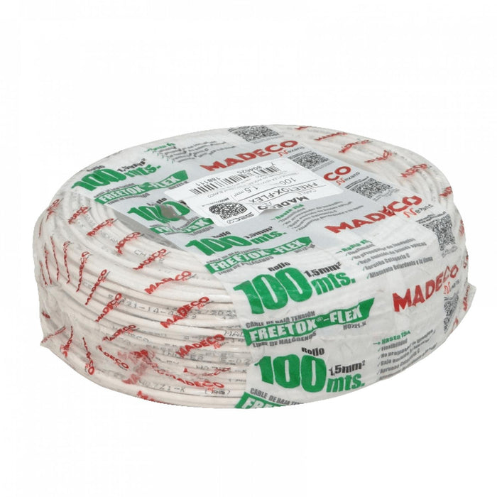 Cable eléctrico blanco LSZH 1,5mm 100mt H07Z-1 Clickbox