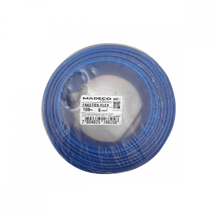 Cable eléctrico multifilar azul 6mm LSZH 100mt Clickbox