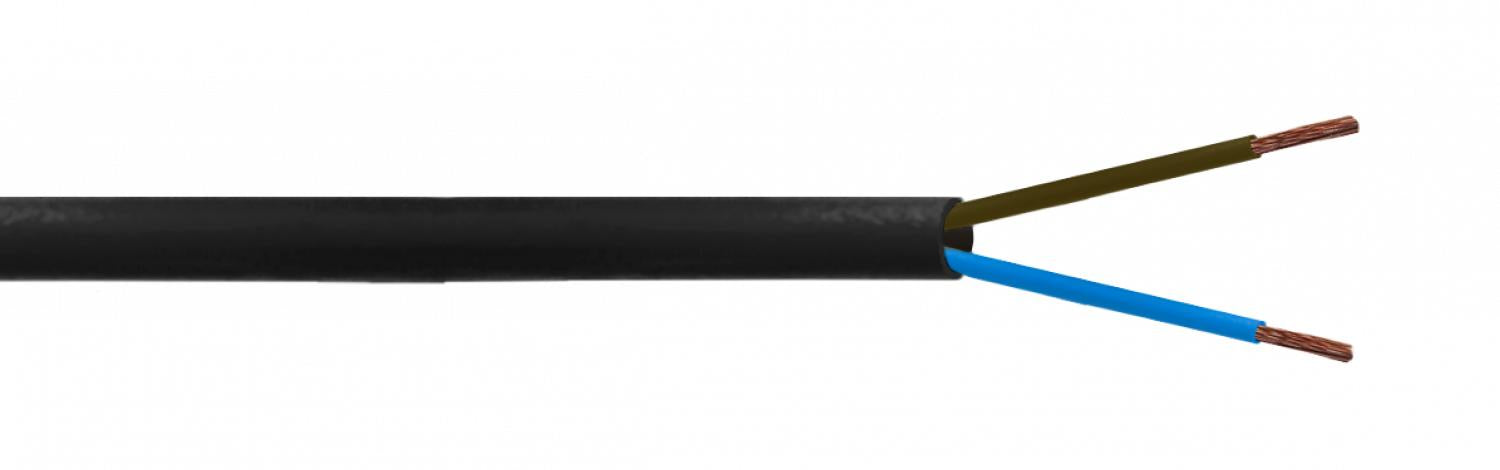 Cable eléctrico negro PVC 2x1,0mm2 100m Clickbox