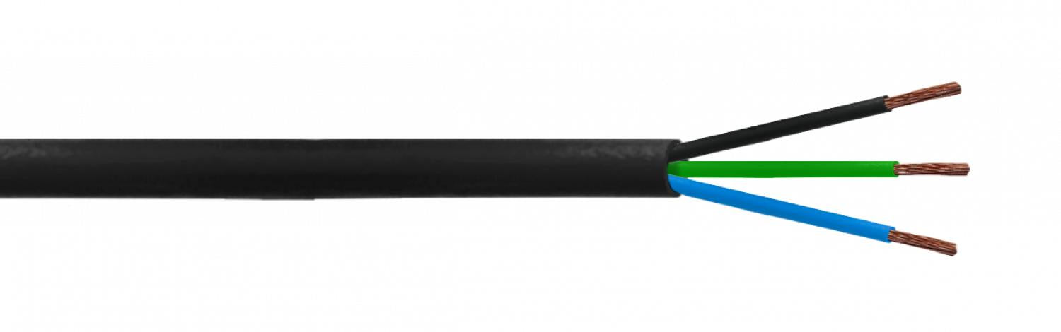 Cable eléctrico negro RV-K 3x1,0mm 100m Clickbox