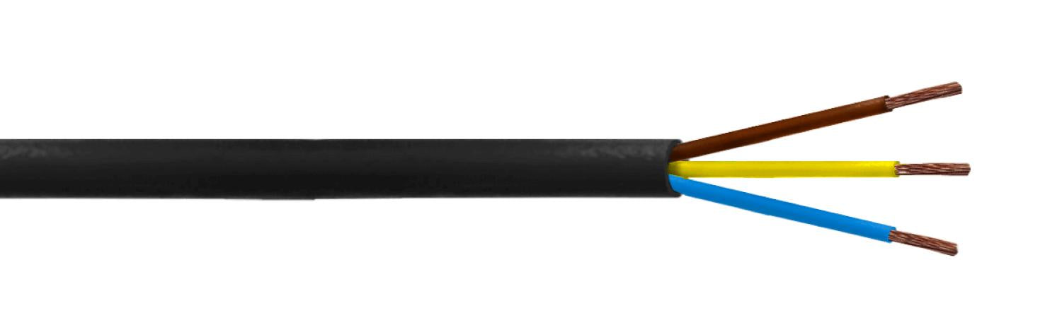 Cable eléctrico negro RV-K 3x1,5mm 100m Clickbox