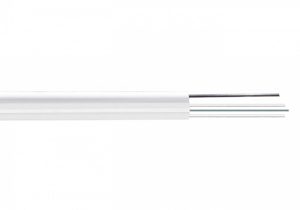 Cable de fibra óptica blanca de 1000 metros, 2 Clickbox