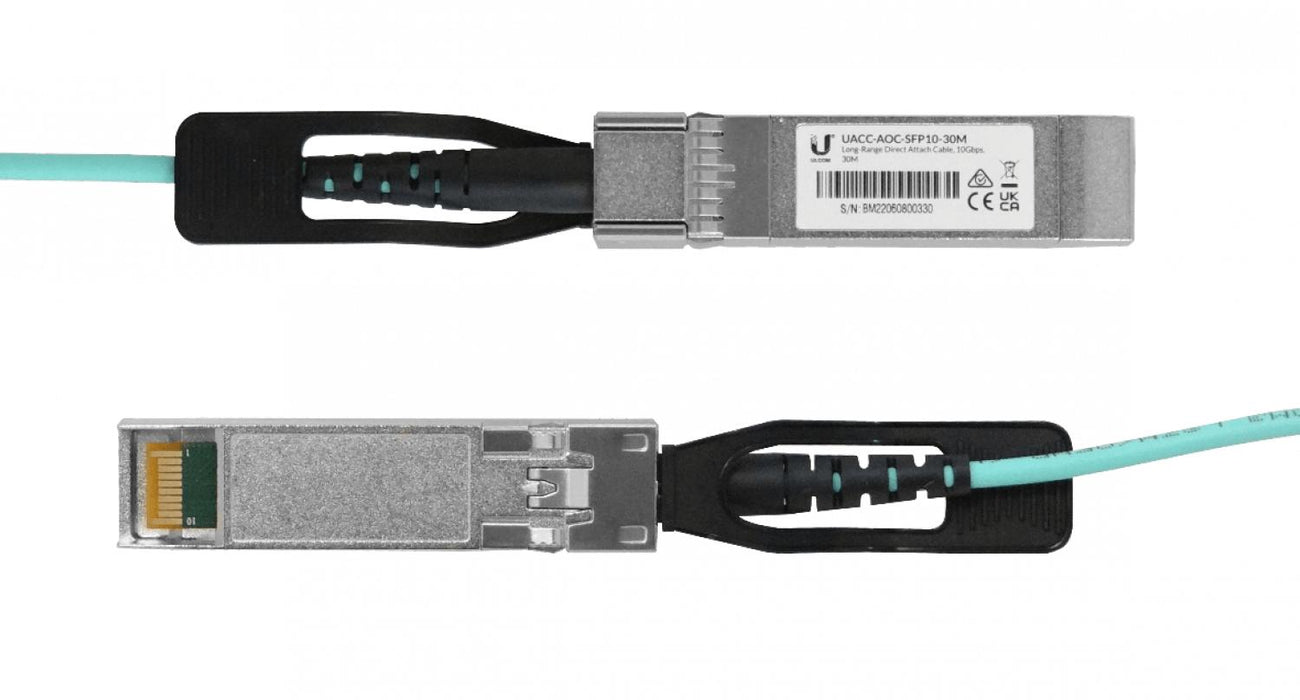 Cable de fibra óptica directa UBIQUITI 30mt SFP+ Clickbox