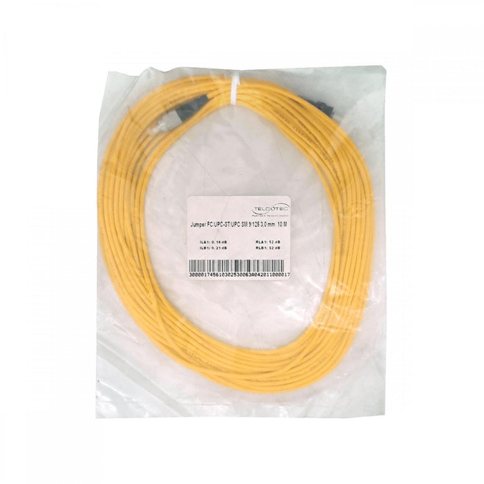 Cable de fibra óptica monomodo 10mt ST-FC Clickbox