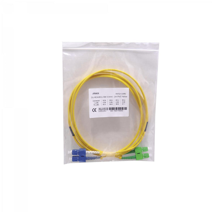 Cable de Fibra Óptica Monomodo 2mt SC/APC-SC/UPC Clickbox