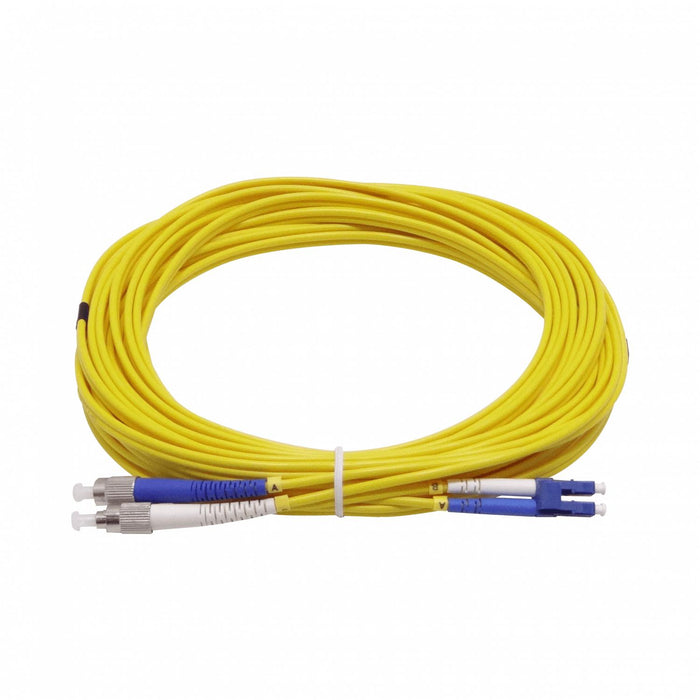 Cable de Fibra Óptica Monomodo LSZH 10m LC-FC SM Clickbox