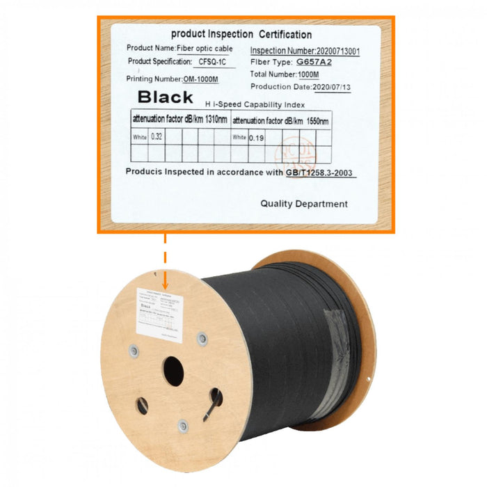 Cable de Fibra Óptica Monomodo LSZH 1km G657A2 Clickbox