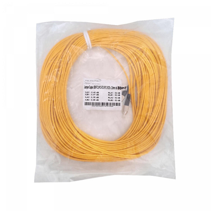 Cable de fibra óptica monomodo LSZH 20m FC-FC Clickbox