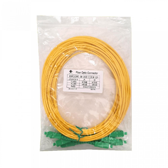 Cable de fibra óptica monomodo SC/APC-SC/APC 3m 4 Clickbox