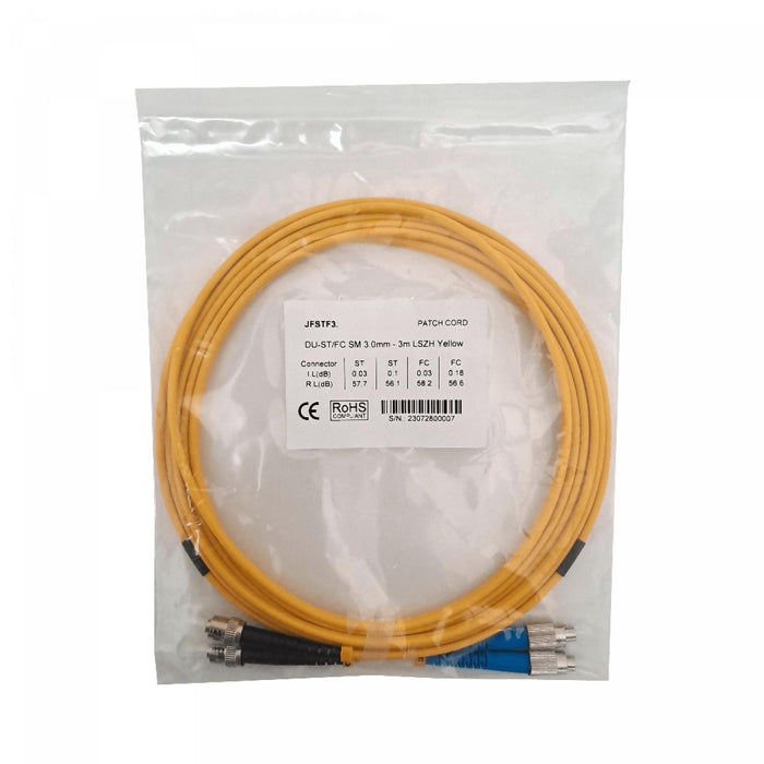 Cable de fibra óptica monomodo ST-FC de 3mt Clickbox