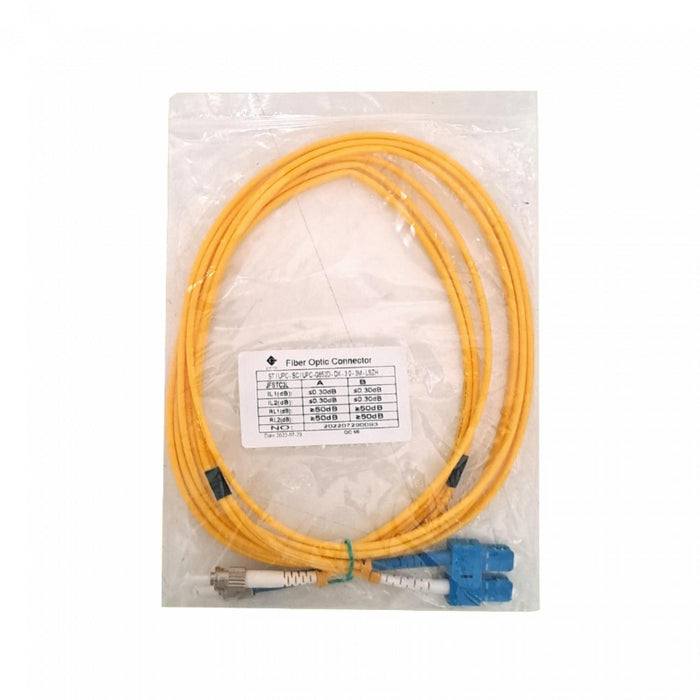 Cable de Fibra Óptica Monomodo ST-SC LSZH 3mt Clickbox