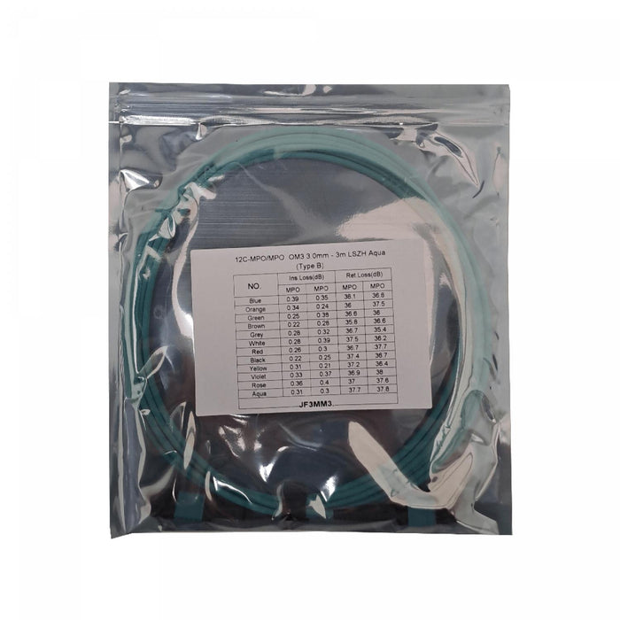 Cable de fibra óptica MPO-MPO 12 fibras OM3 MM Clickbox