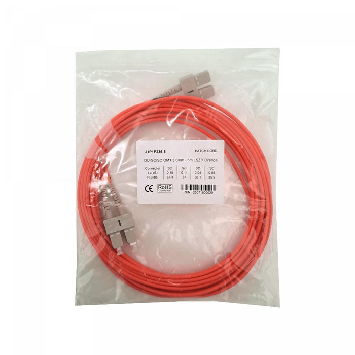 Cable de Fibra Óptica Multimodo SC-SC 5mt OM1 Clickbox