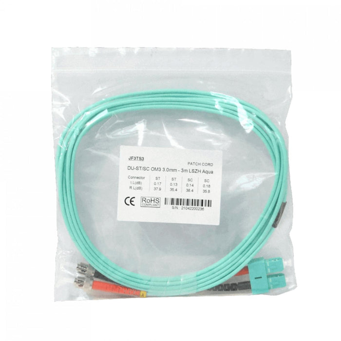 Cable de fibra óptica OM3 multimodo 50/125um 3mt Clickbox